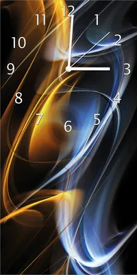 Produktbild von Wallario Design Wanduhr Abstraktes Design aus Echtglas, Größe 30 x 60 cm