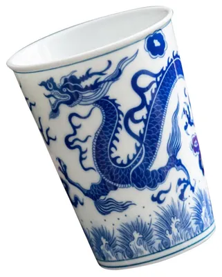 Produktbild von Chinesische Vintage Teetasse mit Deckel und Sieb - Porzellan Teebecher