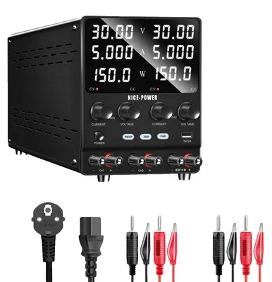 Immagine prodotto di Alimentatore DC, tensione regolabile, uscita a doppio canale, 30V 5A, doppio canale