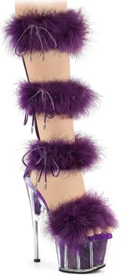 Produktbild von ADORE-728F Damen Sandale von Pleaser, Transparent Lila , EU 37, US 7