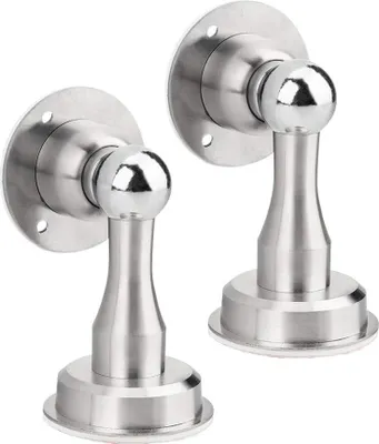 Produktbild von Türstopperriegel, Magnetverschluss, robuster Wandtürstopper, selbstklebender Türstopper aus Edelstahl, 2 Stück