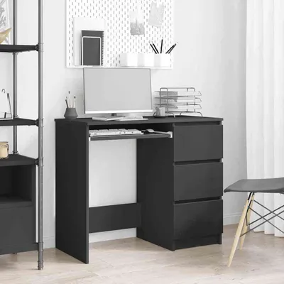 Produktbild von vidaXL Schreibtisch Schwarz 90x45x76 cm Holzwerkstoff