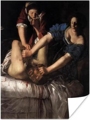 Produktbild von MuchoWow® Poster Judith und Holofernes - Gemälde von Artemisia Gentileschi 90x120 cm - Wohnzimmer