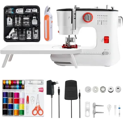 Nähmaschine für Anfänger, 12 Stiche, Freiarmsystem, inkl. Zubehör