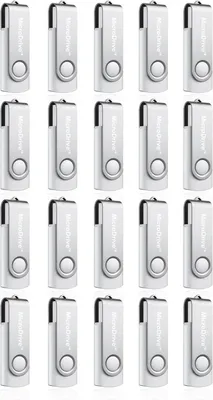 Produktbild von 20x 4GB USB 2.0 Stick Flash USB Drive Swivel USB Flashdrive Speicherstick Memorystick Farbe:Weiß