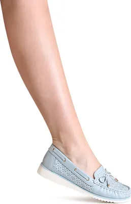 Produktbild von topschuhe24 2990 Damen Komfort Slipper Ballerina Schleife, Farbe:Hellblau, Größe:42 EU