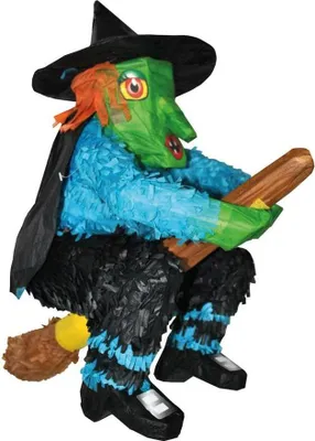 Produktbild von Pinata - Geburtstags Dekoration | Hexe 48 x 45 cm