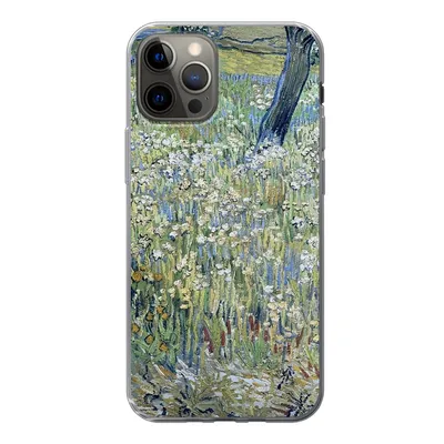 Produktbild von MuchoWow® Handyhülle Schutzhülle Hülle für iPhone 12 Pro Baumstämme im Gras - Vincent van Gogh Silikon Softcase Handy Hülle - Abdeckung