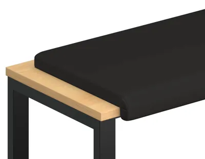 Immagine prodotto di vidaXL Cuscino da banco in ecopelle, nero, profondità 35 cm