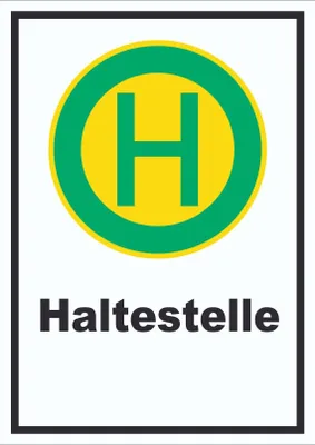 Produktbild von Schild Haltestelle A6 Rückseite selbstklebend