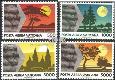 Produktbild von Briefmarken Vatikanstadt 1990 Mi 1014-1017 (kompl.Ausg.) postfrisch Pabstreisen