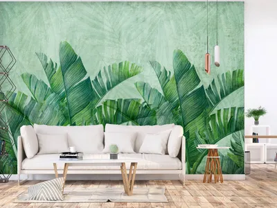Produktbild von Vlies Fototapete tropische Blätter 400x280 cm Tapeten Wandtapete XXL Dschungel Natur exotische Pflanzen grün f-C-10038-a-a