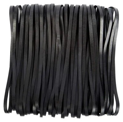 Produktbild von Große Gummibänder, schwarz, 50 Stück, 200 mm x 5 mm, elastische Bänder