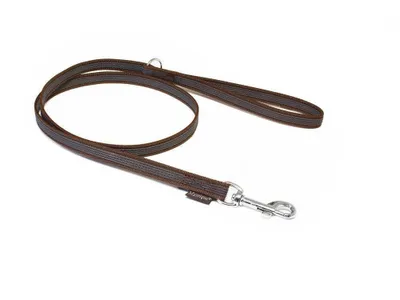 Produktbild von Mystique® Gummierte Leine 12mm mit Handschlaufe Standard Karabiner braun 2m