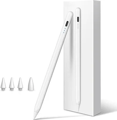Produktbild von Famanu Stylus-Pen mit schnellem Laden - Kantelsensor - kompatibel mit iPad Pro, iPad Air, iPad - Schwarz