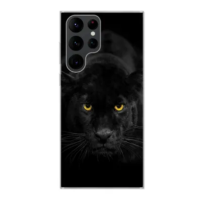 Produktbild von MuchoWow® Handyhülle Schutzhülle Hülle für Samsung Galaxy S22 Ultra Leopard - Augen - Schwarz Silikon Softcase Handy Hülle - Abbildung