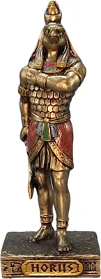 Produktbild von Ägyptischer Gott Horus, Miniatur, bronziert/coloriert