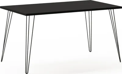 Produktbild von Möbelpartner Schreibtisch Raven mit Metallfußgestell | HxBxT 74x140x80cm | Schwarz