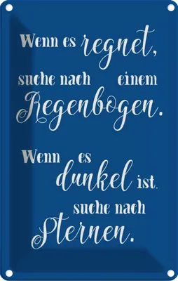 Produktbild von vianmo Blechschild 18x12 cm wenn es regnet dunkel suche Spruch Zitat