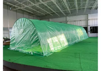 Produktbild von Ersatzfolie für Garten-Folientunnel 4x12 m – PE-Gitterfolie 140 g/m² mit UV-Schutz