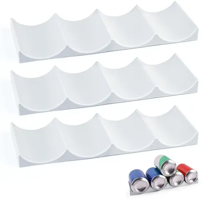 Imagen del producto de Soportes para botellas apilables, juego de 3 unidades, 29,5 x 10 x 2,3 cm, antideslizantes, para refrigerador