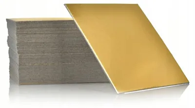 Produktbild von EkoForemki Goldene Quadratische Tortenunterlage 7cm 50 Stück