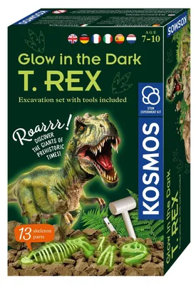 Zdjęcie produktu dla Kosmos Glow in the Dark T-Rex, Zestaw do wykopalisk, Archeologia, 7 lat(a), Wielobarwny