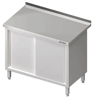 Productafbeelding van Werkbank met schuifdeuren, 1700x600x850 mm, zonder opstaande rand, gelast