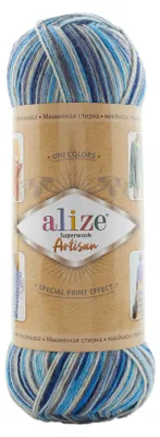 100g Sockenwolle Alize Superwash Artisan 75% Wolle Strickwolle Häkelgarn Gletscher