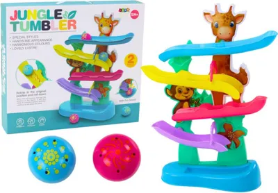 Immagine prodotto di Scivolo per palline Giraffa e scimmietta con suoni, colorato