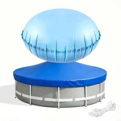 Obrázek produktu pro Zimní plavecká podložka, průměr 200 cm, kruhový nafukovací polštář