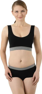 Produktbild von ALBERT KREUZ Sport-Bustier BH-Top Bio Stretchbaumwolle schwarz, 40-42 / L