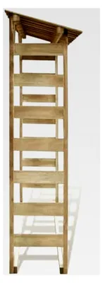 Produktbild von Feuerholz-Lagerschuppen aus imprägniertem Kiefernholz, 150x44x176 cm, für die Holzlagerung