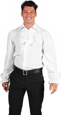 Produktbild von Rüschenhemd mit Jabot weiß Größe: XXL