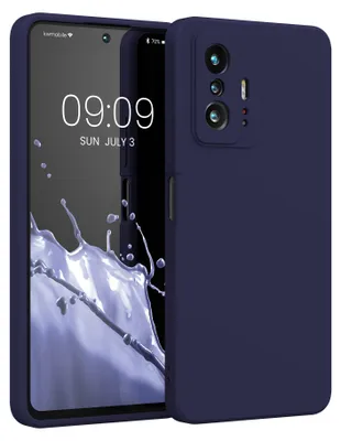 Produktbild von kwmobile Hülle kompatibel mit Xiaomi 11T / 11T Pro Hülle - gummierte TPU Silikon Handyhülle - Schutzhülle für kabelloses Laden - Case in Deep Ocean