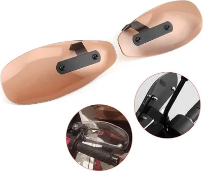 Produktbild von Motorrad-Handschutz - 10 mm universeller Acryl-Motorrad-Handschutz - Lenker-Windschutzscheibe (transparent)