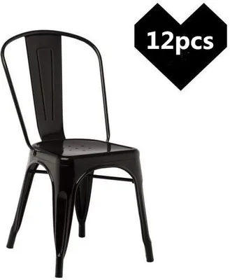 Produktbild von 12er Set Esszimmerstuhl Küchenstuhl aus Metall Bistrostuhl Barstuhl für Küche Wohnzimmer