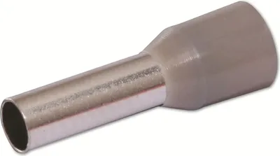 Produktbild von QUADRIOS Aderendhülse 22C430, 4 mm², Grau, Teilisoliert, 100 Stück