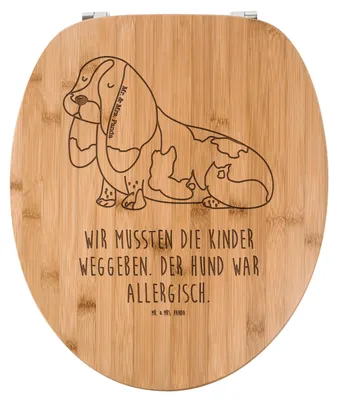 Produktbild von Mr. & Mrs. Panda Klobrille Hund Basset Hound - Transparent - Geschenk, Toilettendeckel, WC Deckel, Brille, Hundebesitzer, Lustig, Süß, Sitz, WC-Brille, Toilettenbrille
