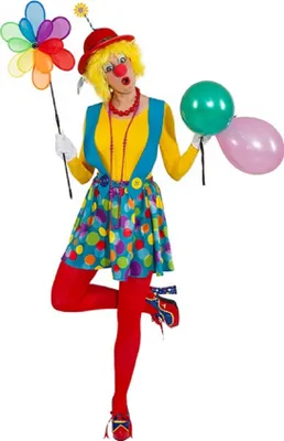 Produktbild von O9080-42-44 türkis-bunt Damen Trägerrock Clownrock Clownkleid Gr.42-44
