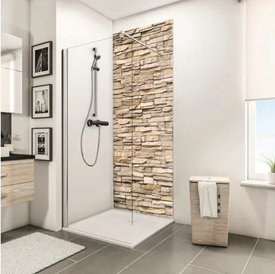 Produktbild von Duschrückwand SCHULTE DecoDesign Verblender hell 210 x 100 cm D1901021 606 210