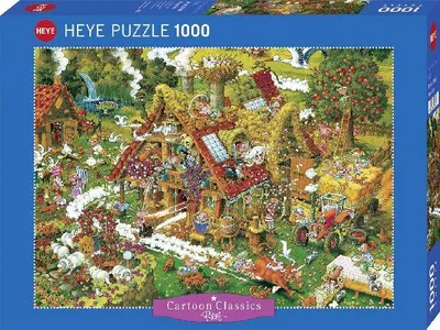 Produktbild von Heye Puzzle Funny Farm, 1000 Teile, 1000 Stück(e), Kunst