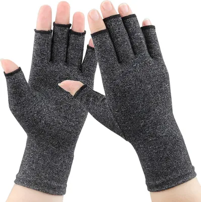 Produktbild von 1 Paar Arthritis-Handschuhe, Kompression gegen Arthritis Schmerzlinderung Rheumatoide Arthrose und Karpaltunnel, Premium-Kompressions- und fingerlose Handschuhe zum Tippen und für die tägliche Arbeit, s