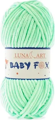 Produktbild von Luna Art Baby Fox Garn Mintfarbe, Weich, Ideal für Babyhandwerk, 100g