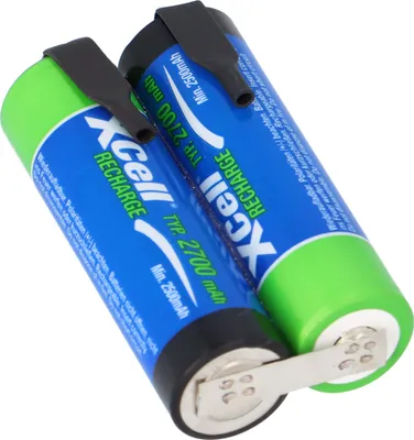 Immagine prodotto di 2 serie di batterie con etichetta a saldare AA Mignon 2,4V 2700mAh