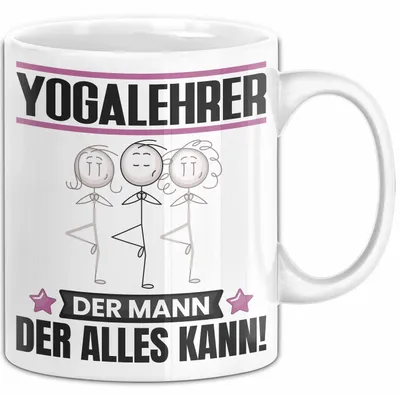 Produktbild von Yogalehrer Tasse Geschenk für Yogalehrer Der Mann Der Alles Kann Geschenkidee zum Geburtstag (Weiß)