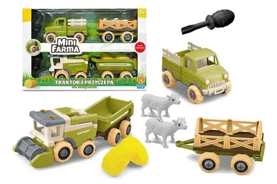 Produktbild von Mini farma traktor z przyczepą do skręcania