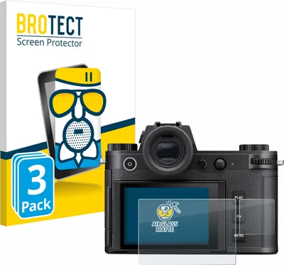Produktbild von 3x BROTECT Entspiegelungs Schutzglas für Leica SL3 / SL3-S (Display + Schulterdisplay) Schutzfolie Panzer Folie Glas Display Schutz matt