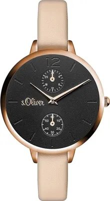 Produktbild von s.Oliver Damen Uhr Armbanduhr Leder SO-3535-LM