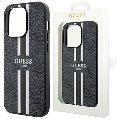 Produktbild von Etui Guess 4G Gedruckte Streifen Magsafe Na Iphone 15 Pro Max - Czarne